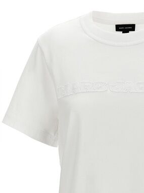 Marc Jacobs embossed logo baby tee large chic white cotton crew neck ssense chic